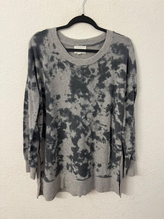 Olive + Oak Womens Gray & Black Tie-Dye Pullover Sweater size XL - Picture 1 of 5